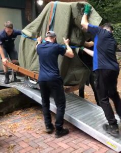 Moving a Grand Piano out of a House in Liverpool 2a
